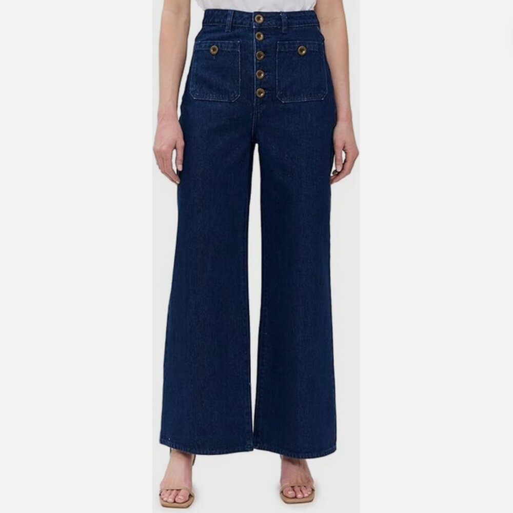 NWT ROLLA'S Studio Flare Lou High Rise Jeans Size 25 Dark Vintage Blue